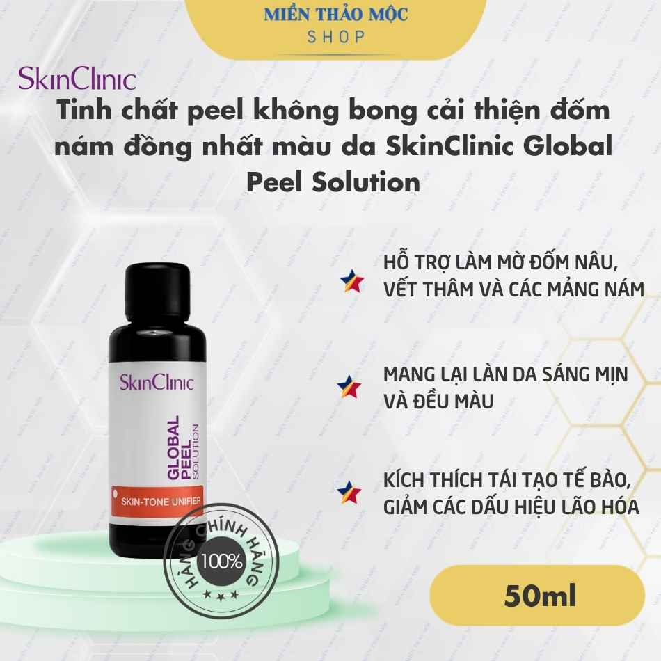 Tinh chất peel không bong cải thiện đốm nám đồng nhất màu da SkinClinic Global Peel Solution