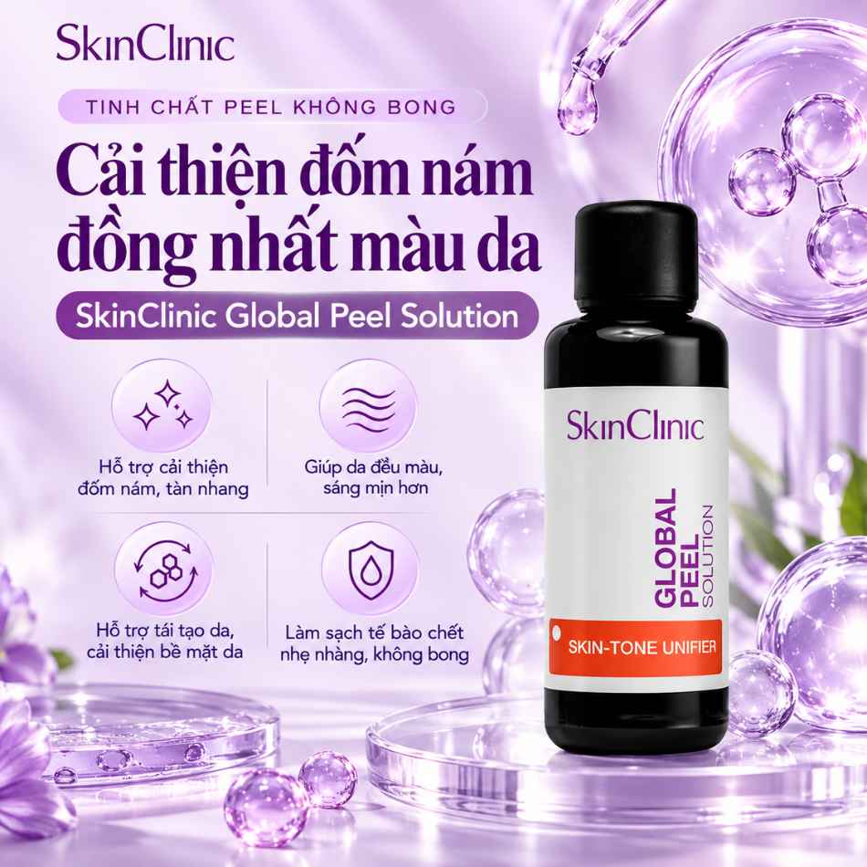 Tinh chất peel không bong cải thiện đốm nám đồng nhất màu da SkinClinic Global Peel Solution