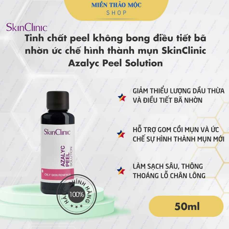 Tinh chất peel không bong điều tiết bã nhờn ức chế hình thành mụn SkinClinic Azalyc Peel Solution