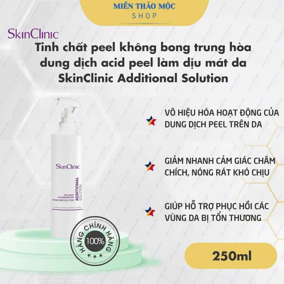 Tinh chất peel không bong trung hòa dung dịch acid peel làm dịu mát da SkinClinic Additional Solution