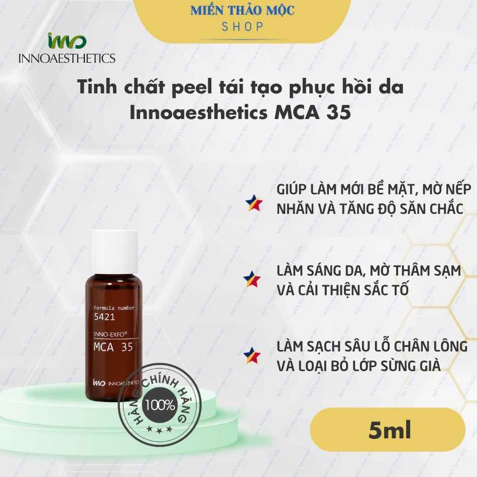 Tinh chất peel tái tạo phục hồi da Innoaesthetics MCA 35 (tách lẻ)