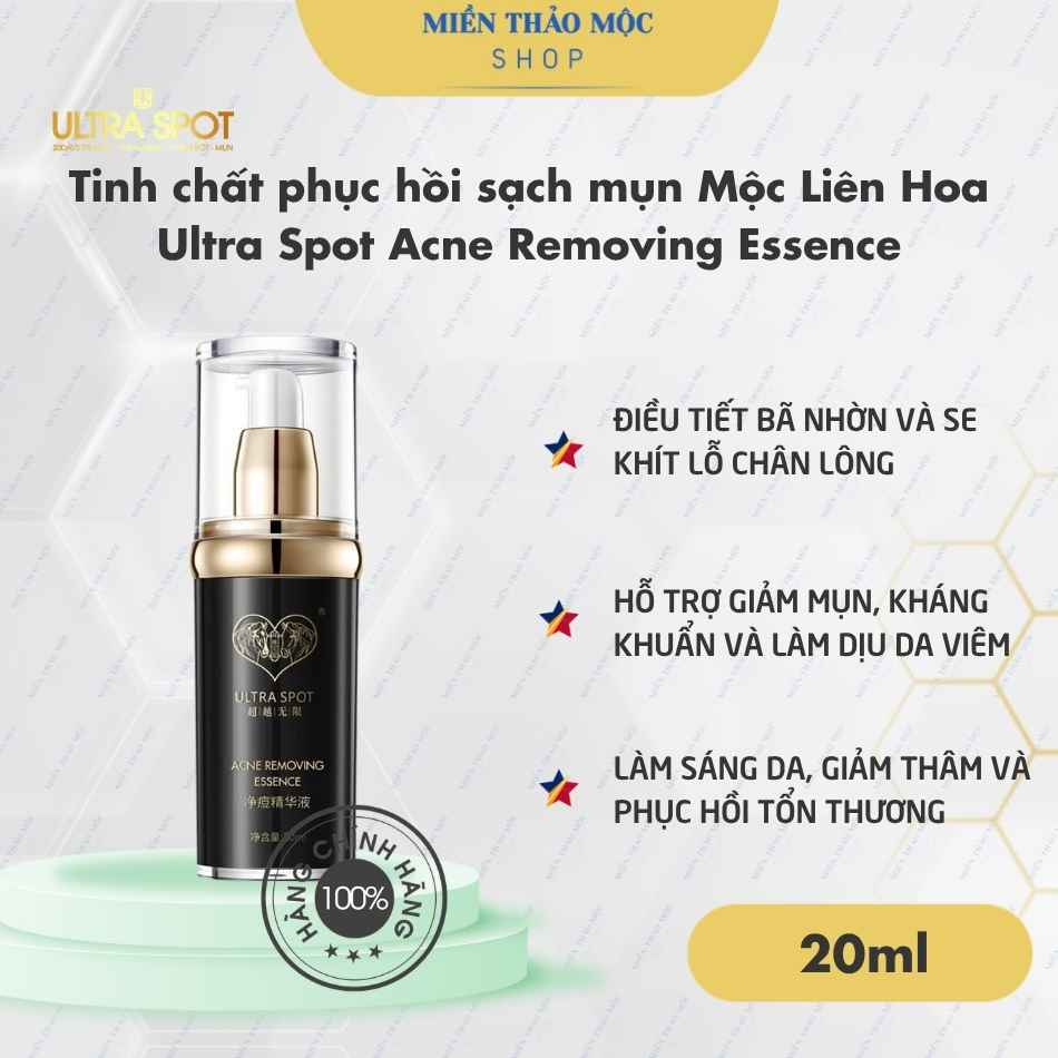 Tinh chất phục hồi sạch mụn Mộc Liên Hoa Ultra Spot Acne Removing Essence