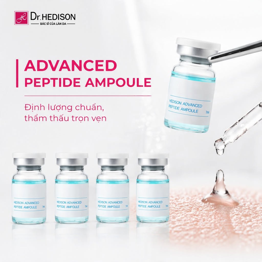 Tinh chất phục hồi trẻ hóa tái tạo giảm nếp nhăn cho da Dr.HEDISON Advanced Peptide Ampoule 1 lọ/5ml