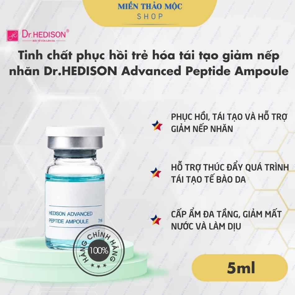 Tinh chất phục hồi trẻ hóa tái tạo giảm nếp nhăn cho da Dr.HEDISON Advanced Peptide Ampoule