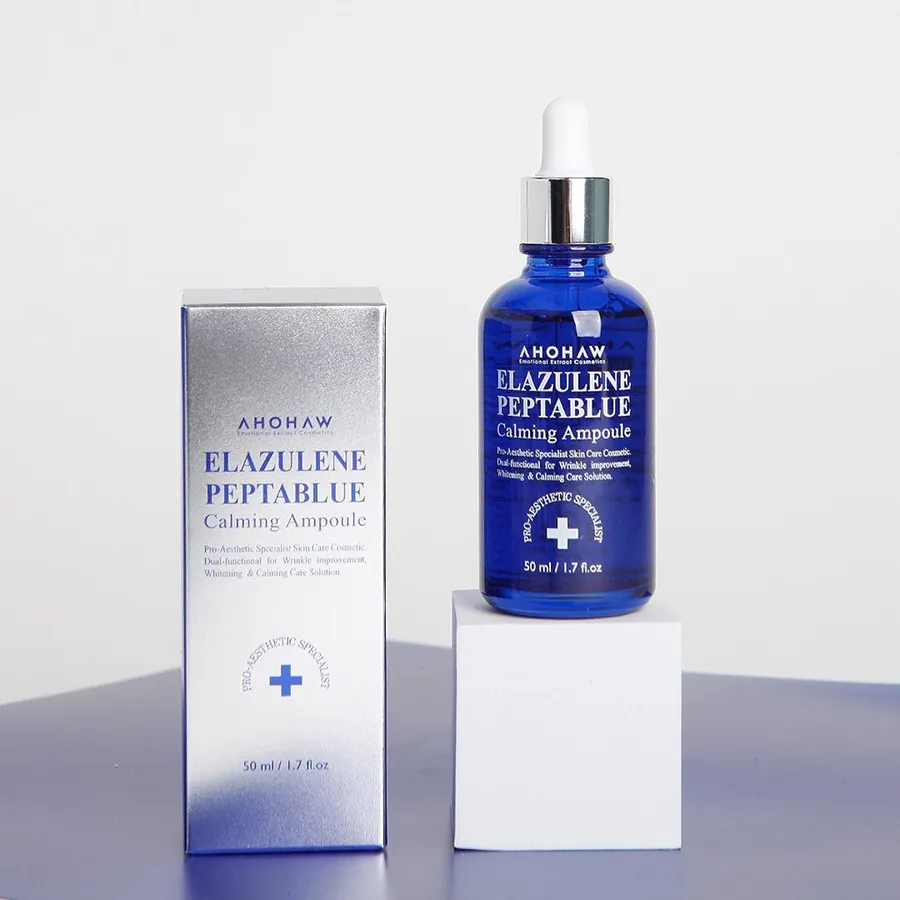 Tinh chất phục hồi trẻ hóa tế bào sinh học Ahohwa Elazulene Peptablue Calming Ampoule