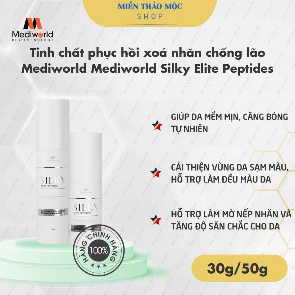 Tinh chất phục hồi xoá nhăn chống lão Mediworld Mediworld Silky Elite Peptides
