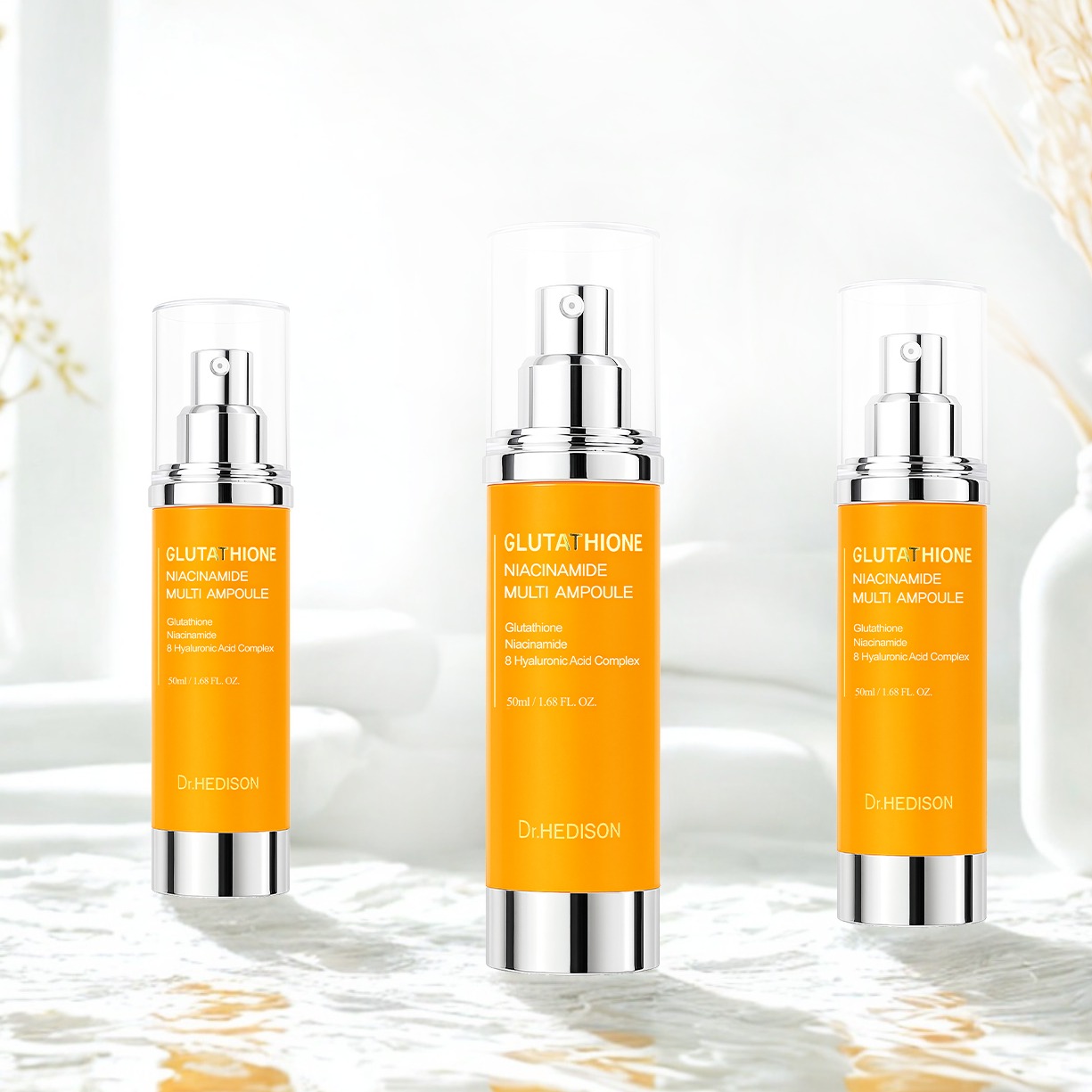 Tinh chất sáng mịn, săn chắc Dr.Hedison Glutathione Niacinamide Multi Ampoule 50ml