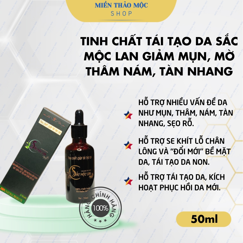 Tinh chất tái tạo da giảm mụn mờ thâm nám tàn nhang Sắc Mộc Lan