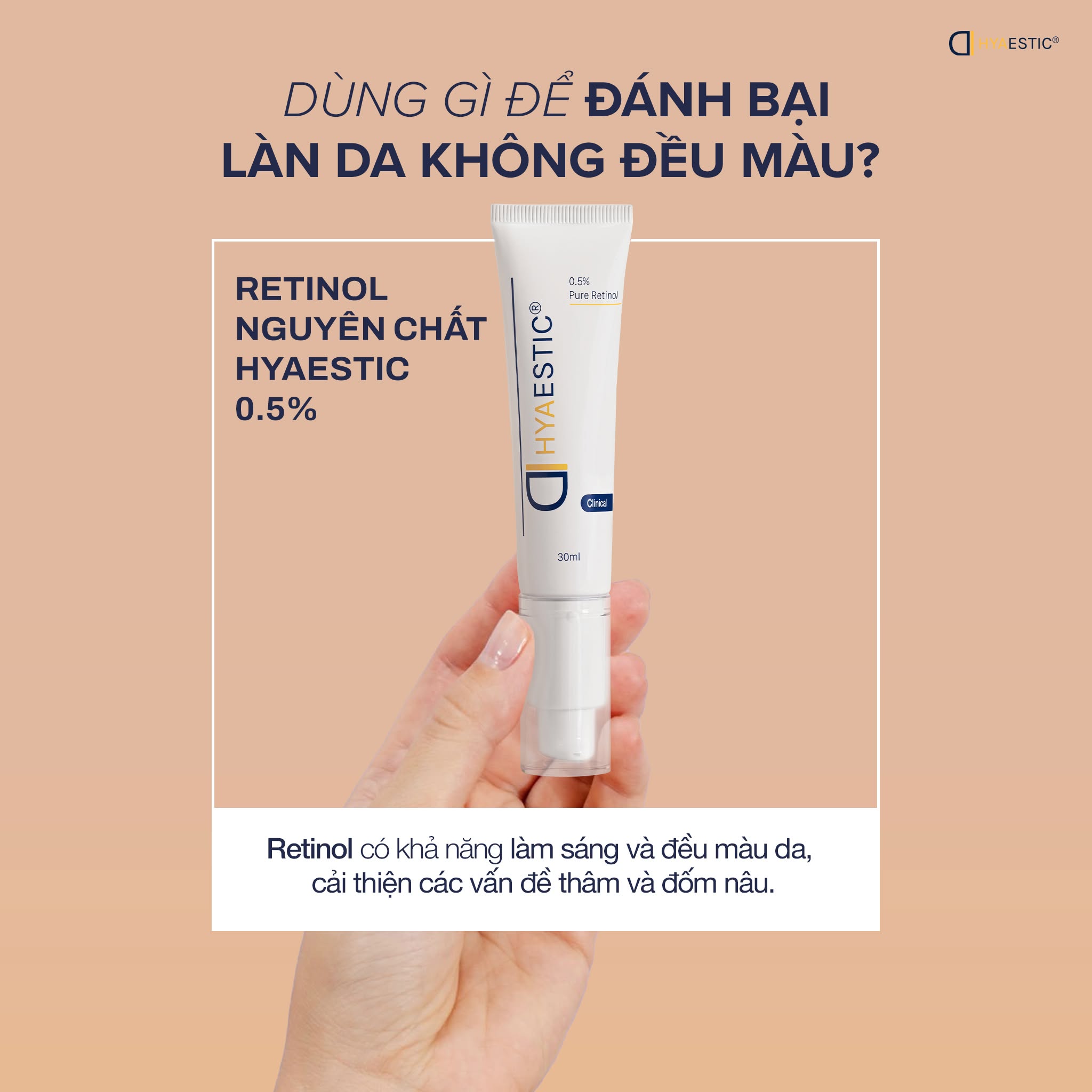 Tinh chất tái tạo da chống lão hóa Hyaestic 0,5% Pure Retinol 30ml