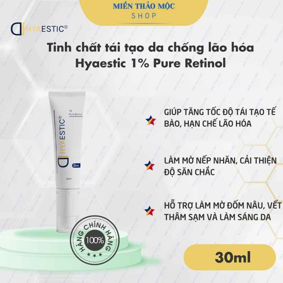 Tinh chất tái tạo da chống lão hóa Hyaestic 1% Pure Retinol
