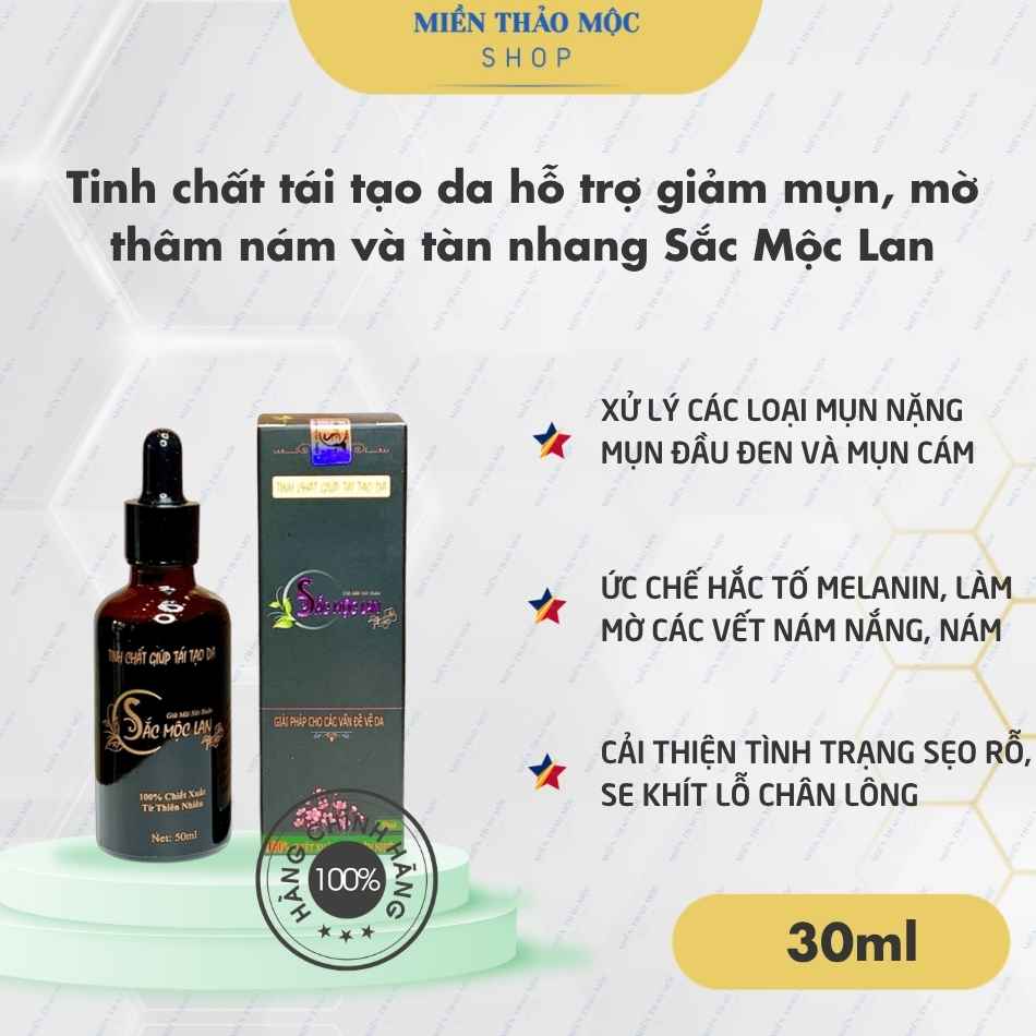 Tinh chất tái tạo da hỗ trợ giảm mụn, mờ thâm nám và tàn nhang Sắc Mộc Lan