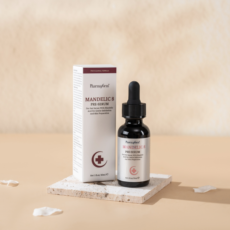 Tinh chất tẩy tế bào chết dịu nhẹ, làm sạch lỗ chân lông Pharmaform Mandelic 8 Pre-Serum