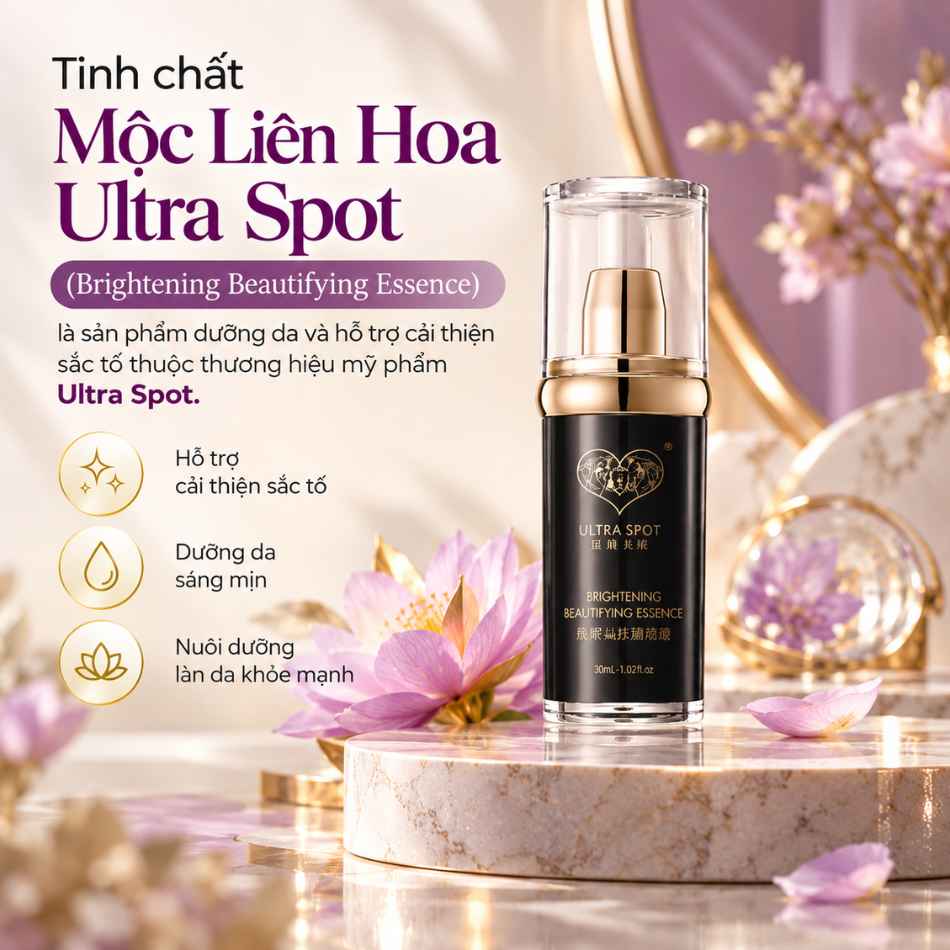 Tinh chất trắng hồng da Mộc Liên Hoa Ultra Spot Brightening Beautifying Essence