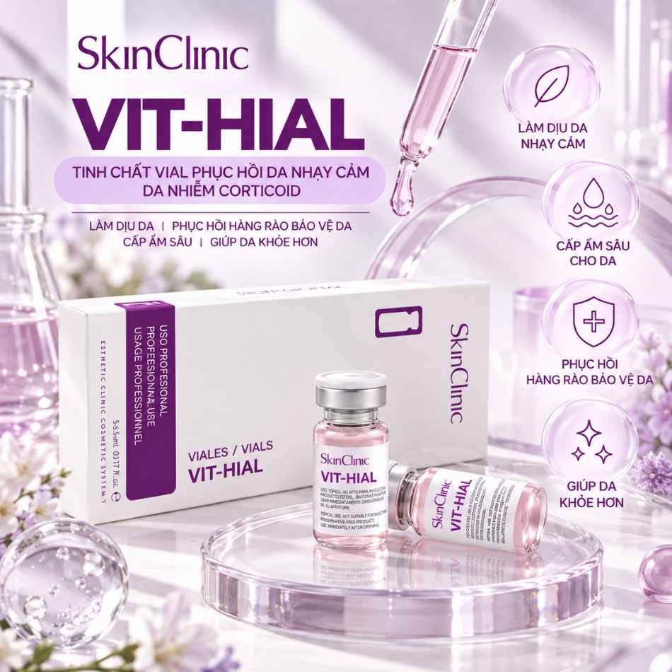 Tinh chất vial phục hồi da nhạy cảm da nhiễm corticoid SkinClinic VIT-HIAL