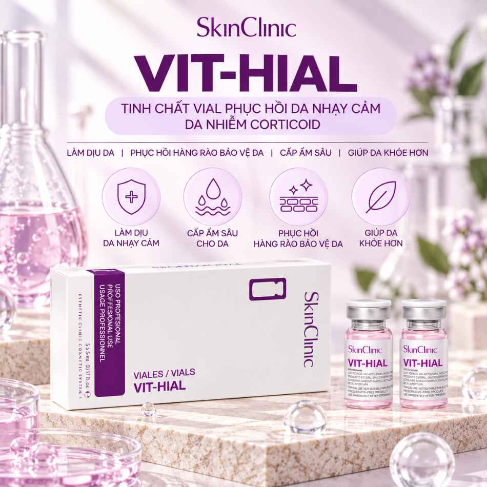 Tinh chất vial phục hồi da nhạy cảm da nhiễm corticoid SkinClinic VIT-HIAL