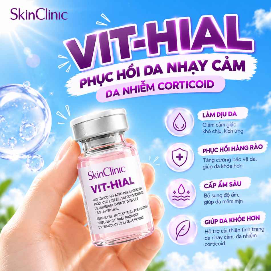 Tinh chất vial phục hồi da nhạy cảm da nhiễm corticoid SkinClinic VIT-HIAL