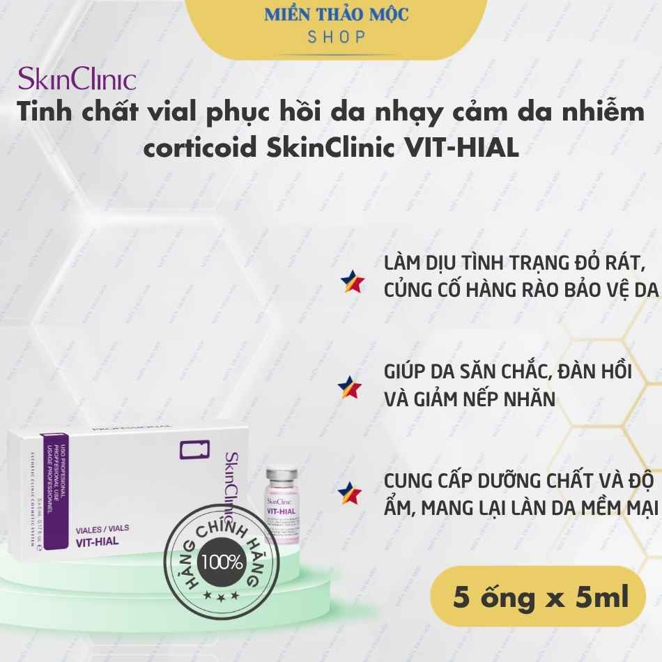 Tinh chất vial phục hồi da nhạy cảm da nhiễm corticoid SkinClinic VIT-HIAL