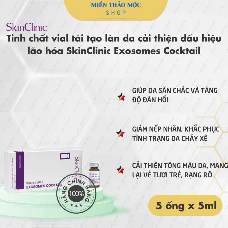 Tinh chất vial tái tạo làn da cải thiện dấu hiệu lão hóa SkinClinic Exosomes Cocktail