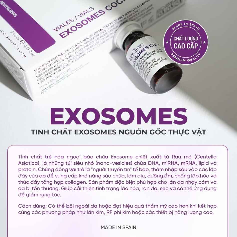 Tinh chất vial tái tạo làn da cải thiện dấu hiệu lão hóa SkinClinic Exosomes Cocktail