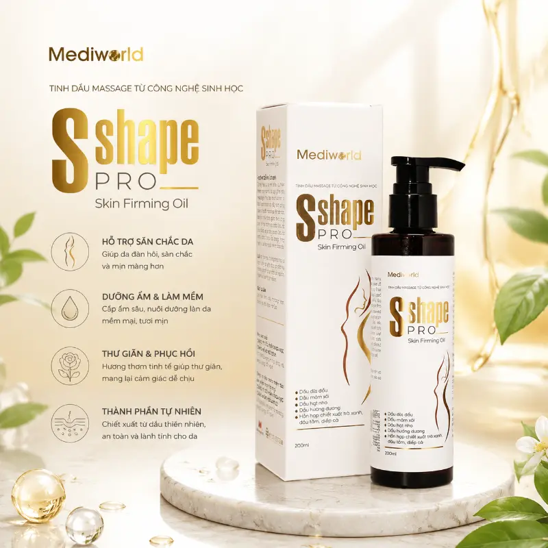 Tinh dầu Massage cho mặt body dành cho Spa Mediworld S Shape Pro Skin Firming Oil