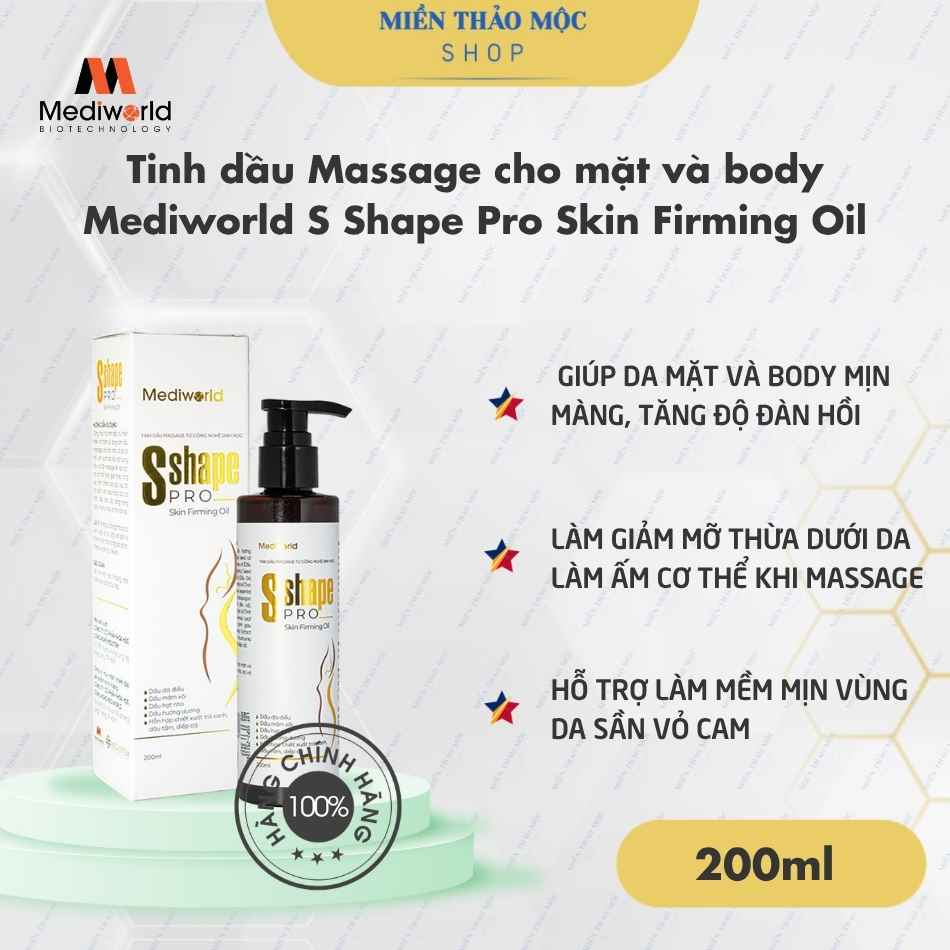 Tinh dầu Massage cho mặt và body Mediworld S Shape Pro Skin Firming Oil