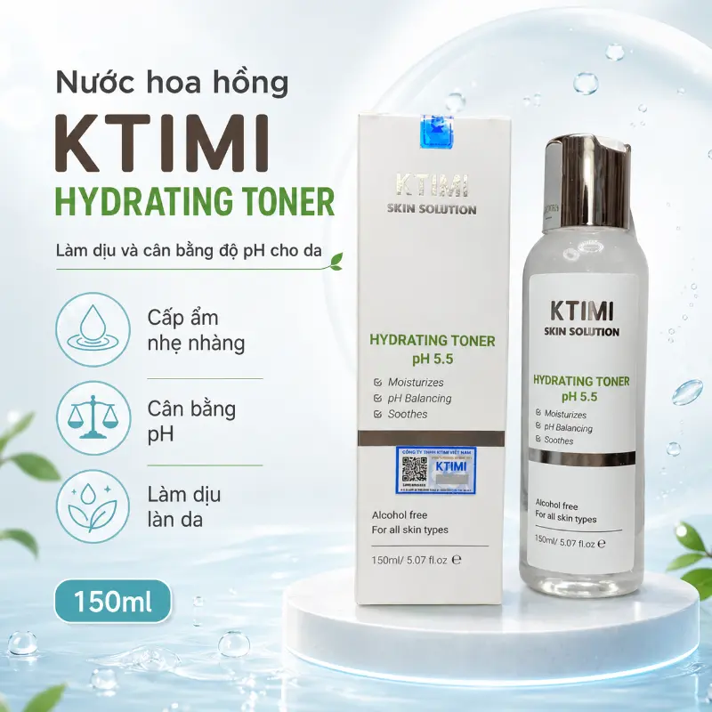 Toner Cấp Ẩm Phục Hồi Da Hydrating Toner KTIMI 150ml