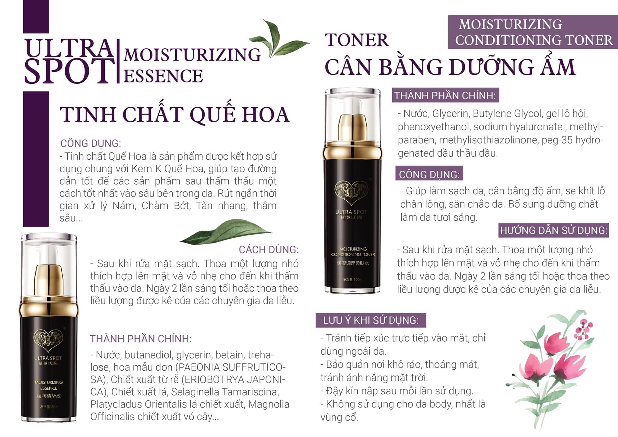 Toner cân bằng da Mộc Liên Hoa Ultra Spot 100ml