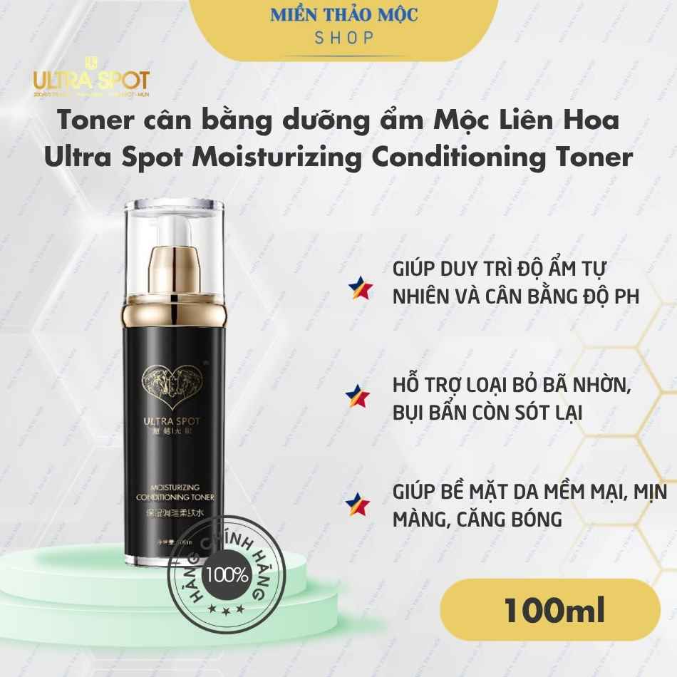 Toner cân bằng dưỡng ẩm Mộc Liên Hoa Ultra Spot Moisturizing Conditioning Toner