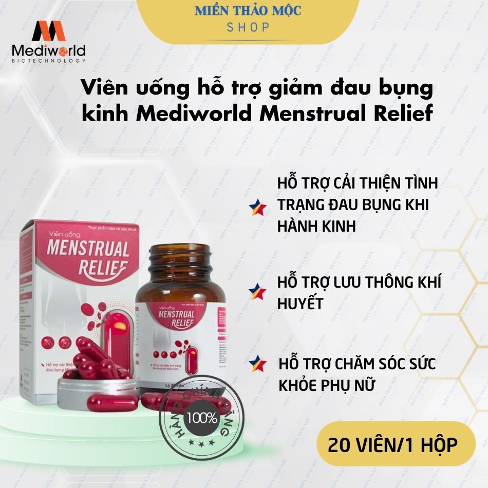 Viên Uống Hỗ Trợ Giảm Đau Bụng Kinh Từ Thảo Dược Menstrual Relief Mediworld