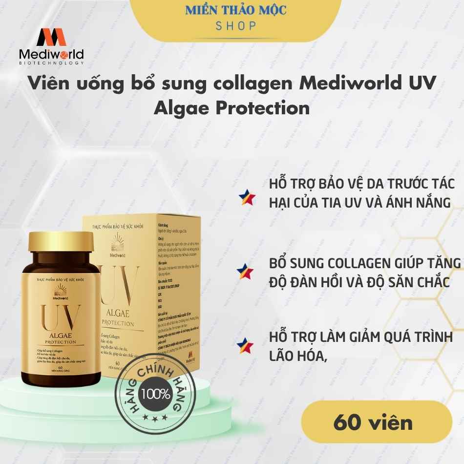 Viên uống bổ sung collagen Mediworld UV Algae Protection