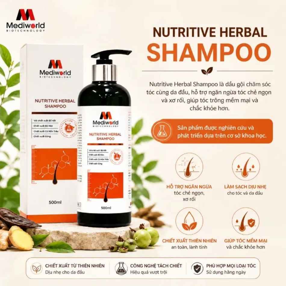 Dầu gội thảo dược chăm sóc tóc mềm mượt Mediworld Nutritive Herbal Shampoo (1).jpg