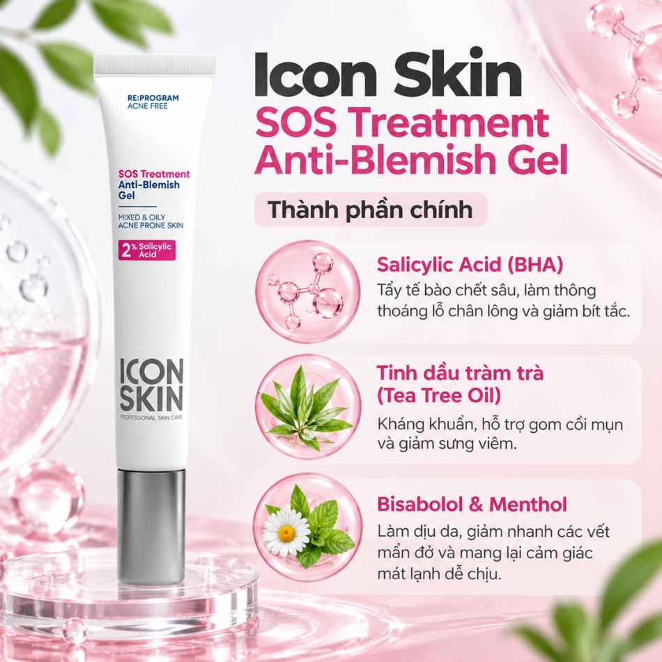 Gel chấm mụn dành cho da dầu, da hỗn hợp Icon Skin SOS Treatment Anti-Blemish Gel (3).jpg