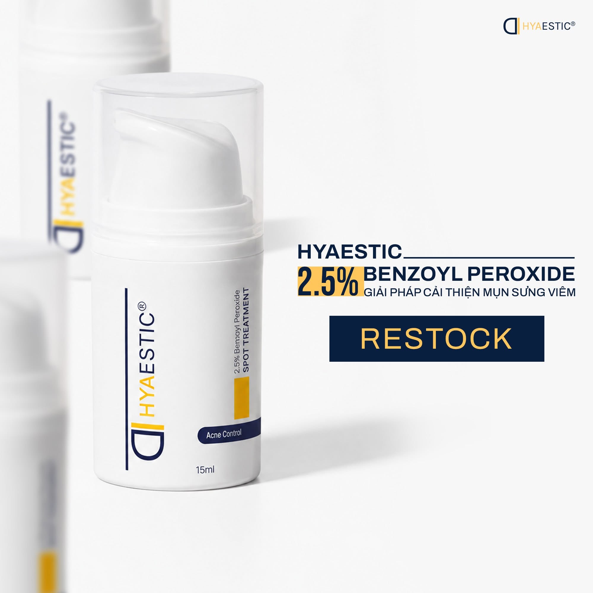Gel hỗ trợ giảm mụn viêm Hyaestic Spot Treatment 2.5% Benzoyl Peroxide.jpg