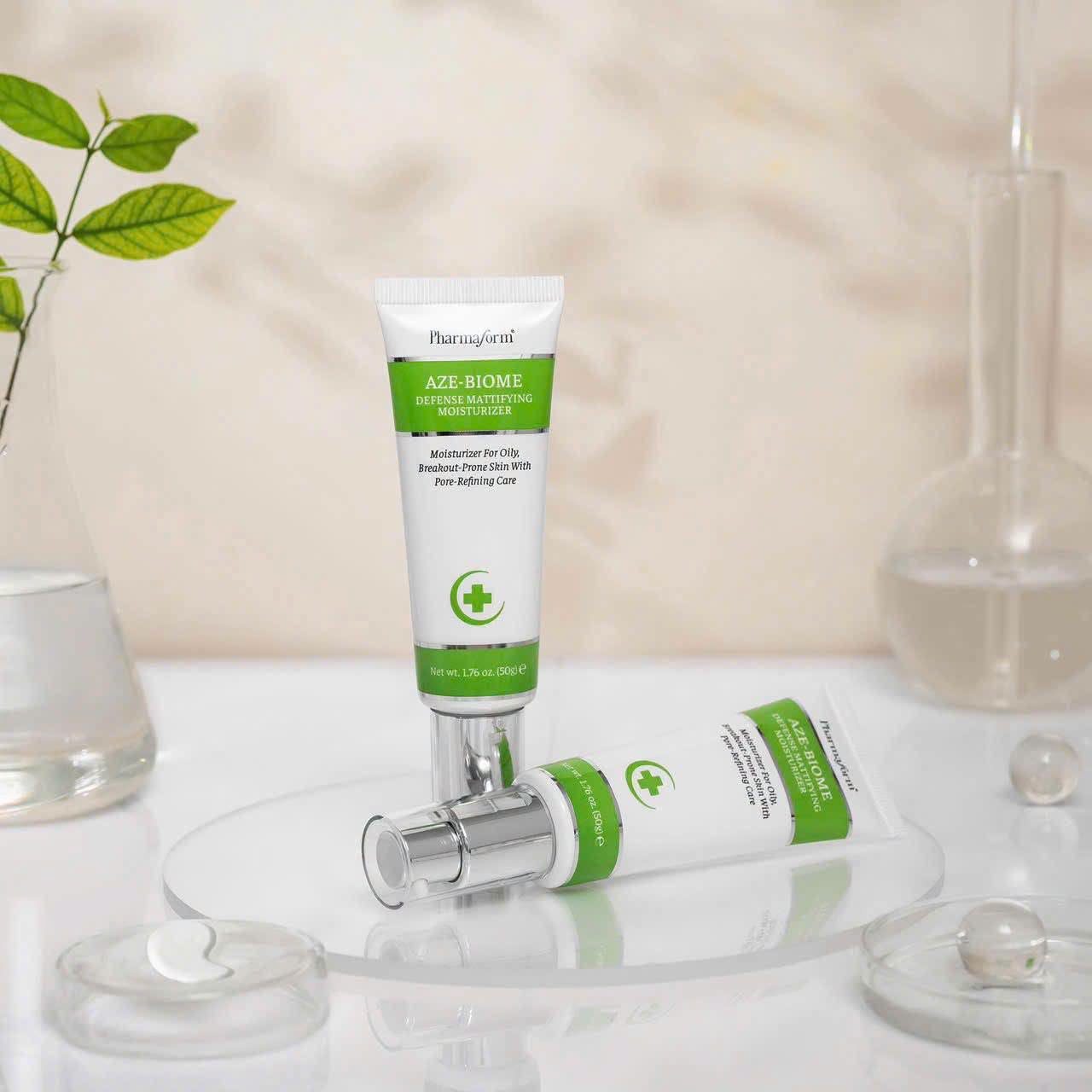 Kem Dưỡng Da Dầu Mụn Pharmaform Aze-Biome Defense Mattifying Moisturizer 50g.jpg