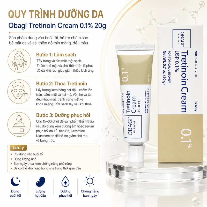 Kem Trị Mụn Thâm Nám Obagi Tretinoin Cream 0.1% 20g Chính Hãng 6.webp