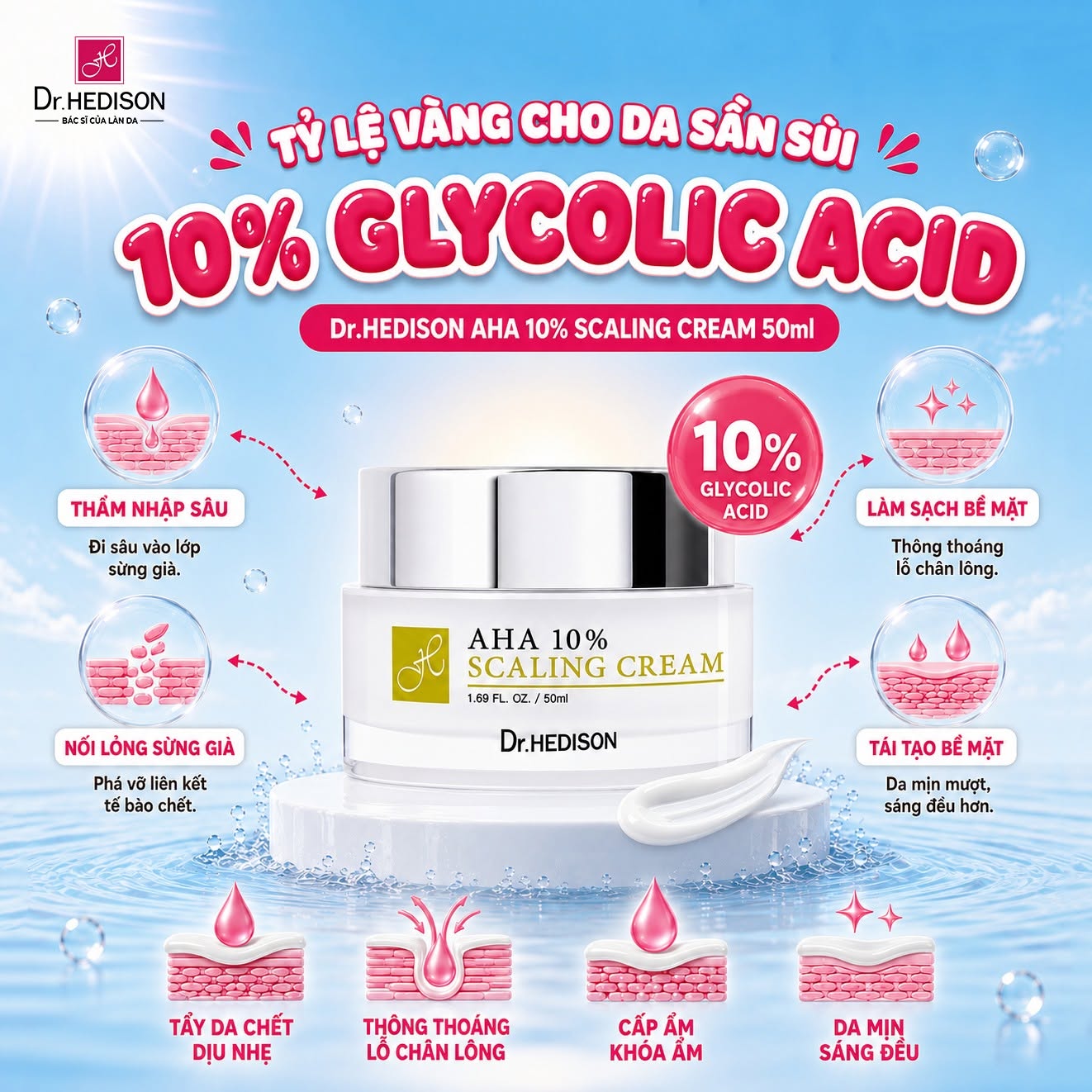 Kem dưỡng tẩy tế bào chết Dr.HEDISON AHA 10% Scaling Cream 3.jpg