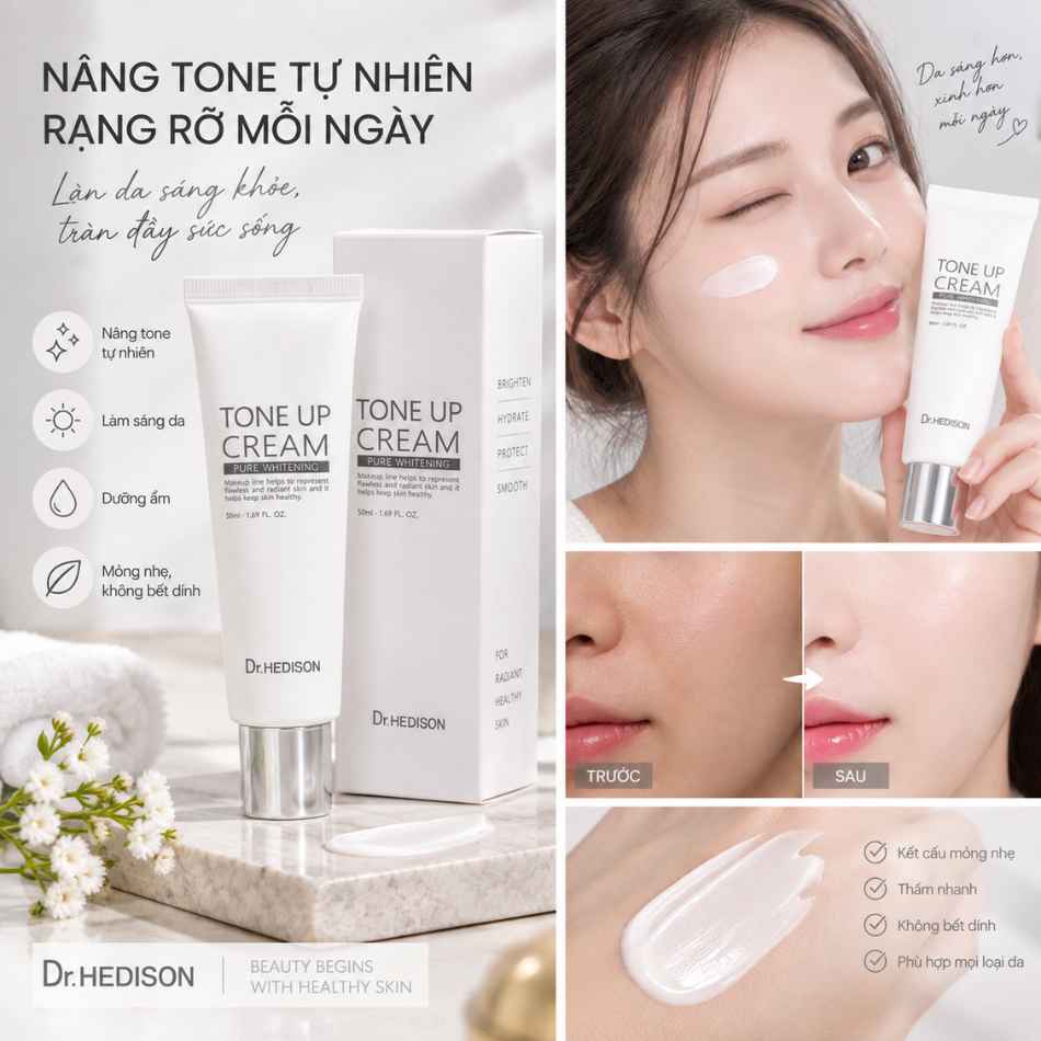 Kem nâng tone dưỡng sáng và cấp ẩm Dr.HEDISON Tone Up Cream (2).jpg