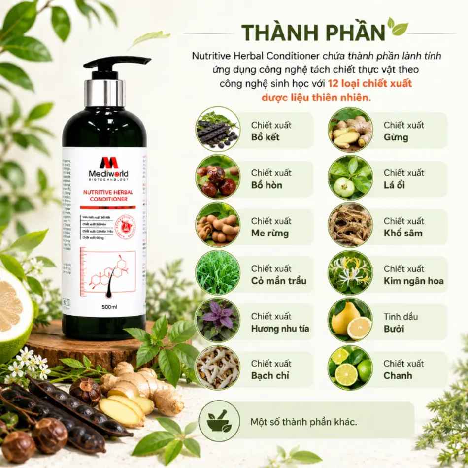 Kem xả thảo dược cho tóc mềm mượt Mediworld Nutritive Herbal Conditioner.jpg