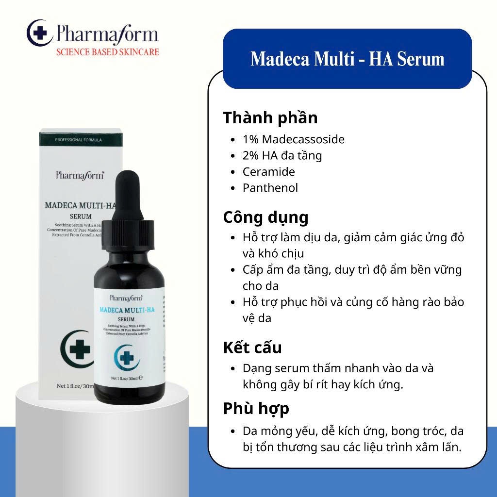 Serum Cấp Ẩm, Làm Dịu Và Hỗ Trợ Phục Hồi Da Nhạy Cảm Pharmaform Madeca Multi-HA Serum 3.jpg