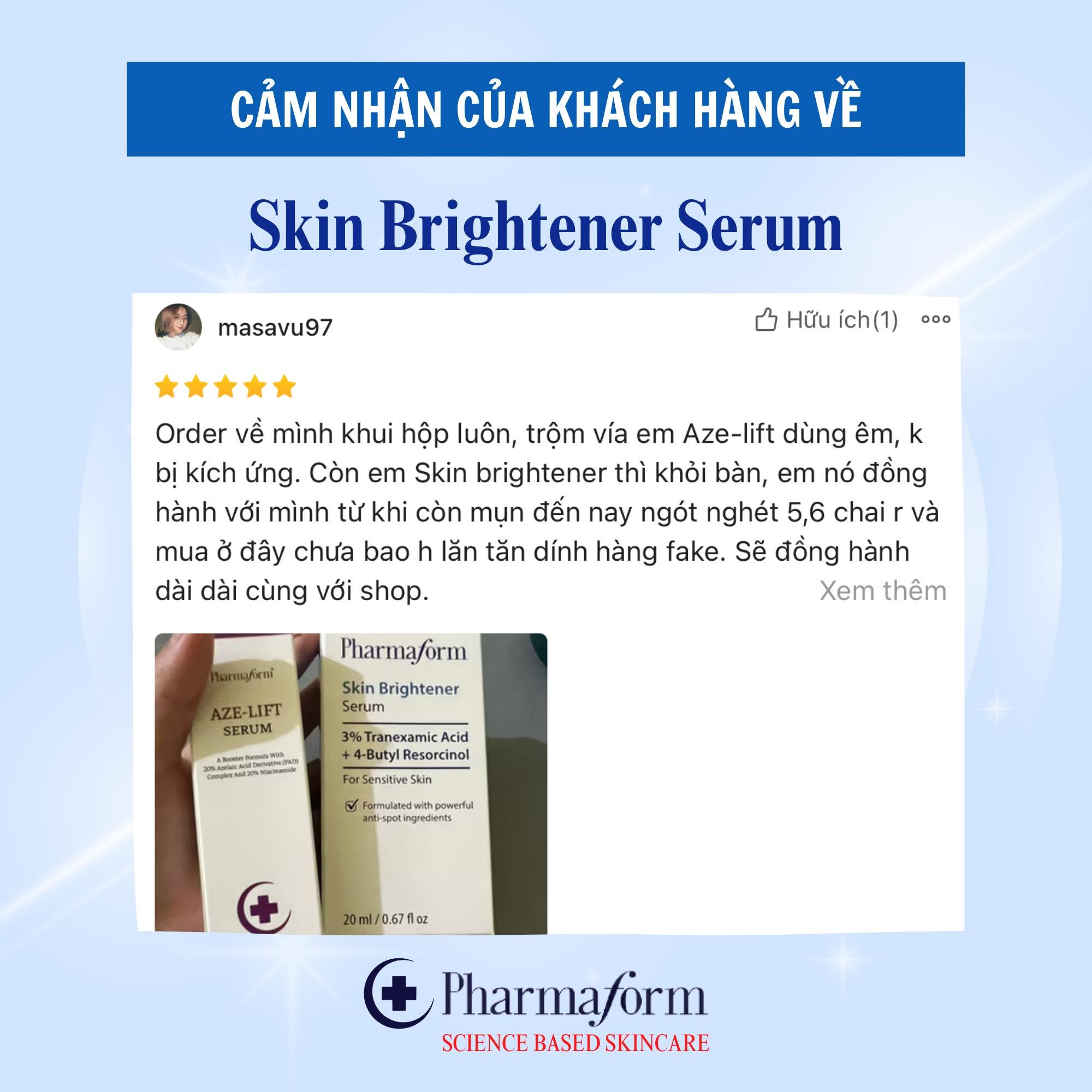 Serum hỗ trợ mờ nám, dưỡng sáng da Pharmaform Skin Brightener Serum 2.jpg