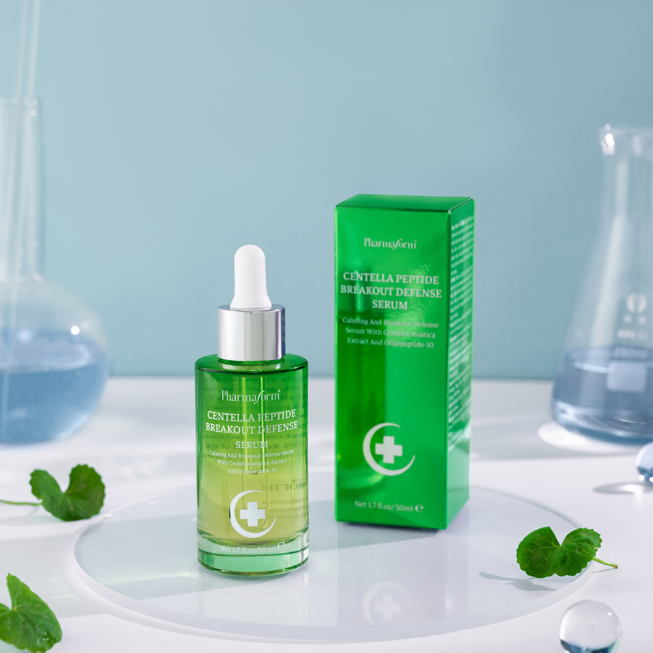 Serum kiểm soát dầu, hỗ trợ da mụn và thâm sau mụn Pharmaform Centella Peptide Breakout Defense Serum (4).png