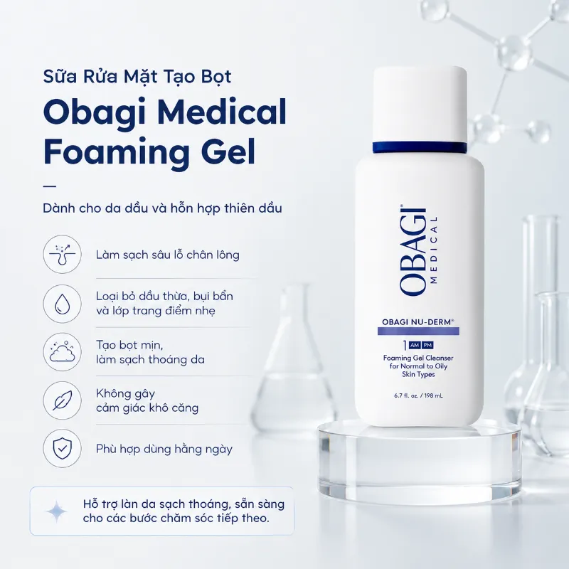 Sữa Rửa Mặt Tạo Bọt Cho Da Thường Đến Da Dầu Obagi Nu-Derm Foaming Gel 200ml 5.webp