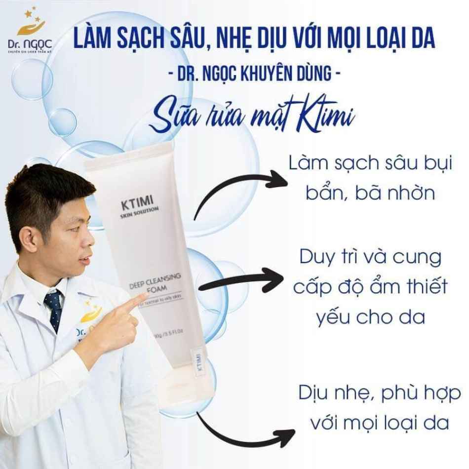 Sữa rửa mặt dịu nhẹ da nhờn mụn KTIMI Deep Cleansing Foam (2).jpg