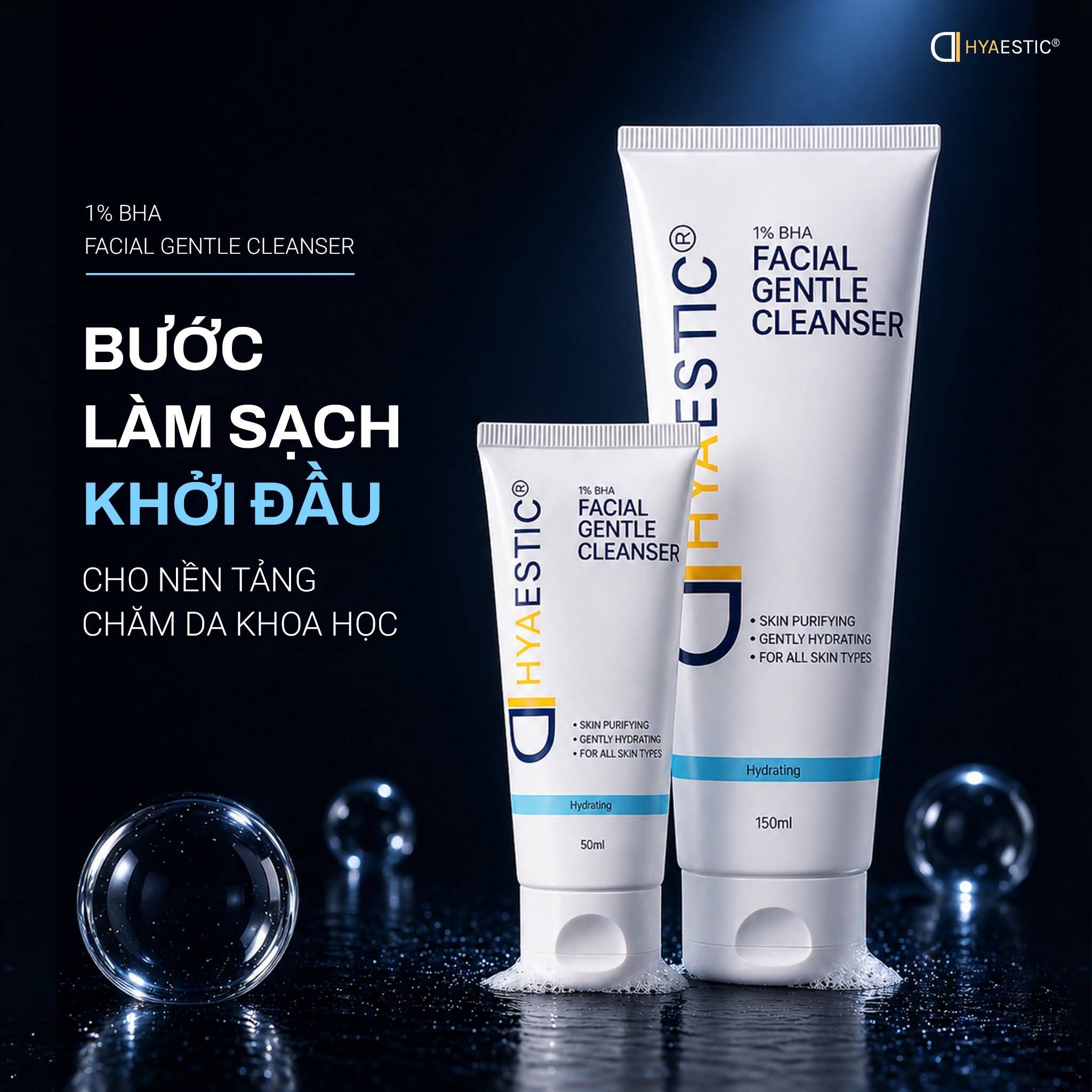 Sữa rửa mặt làm sạch sâu Hyaestic 1% BHA Facial Gentle Cleanser 2.jpg