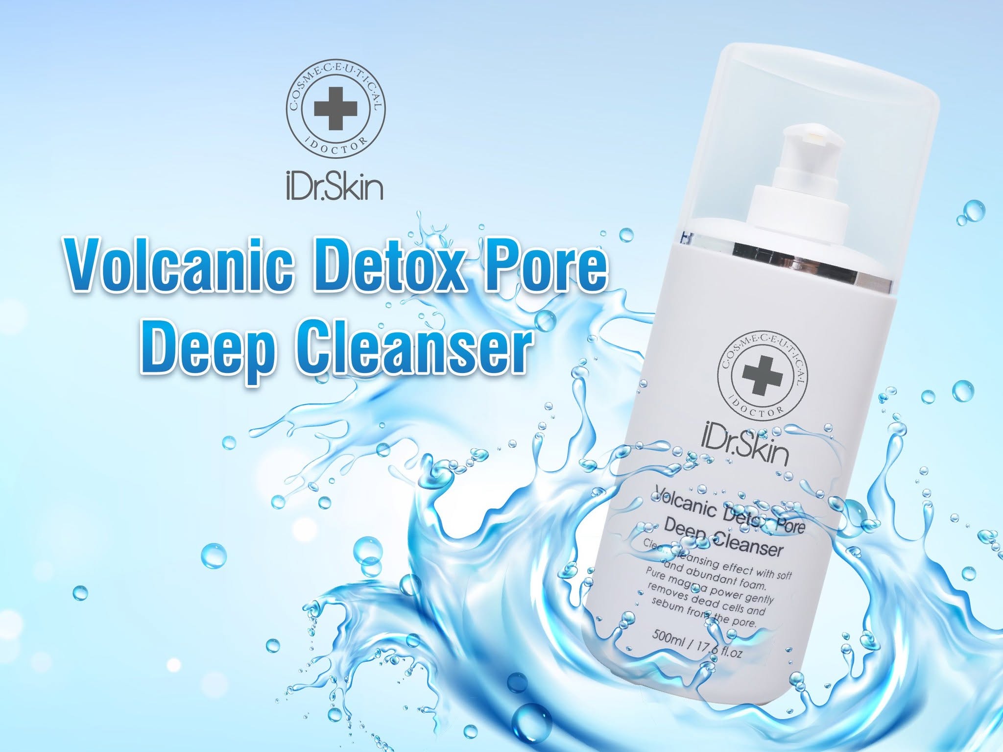 Sữa rửa mặt phù hợp cho da thường da dầu da khô iDr.Skin Volcanic Detox Pore Deep Cleanser.jpg