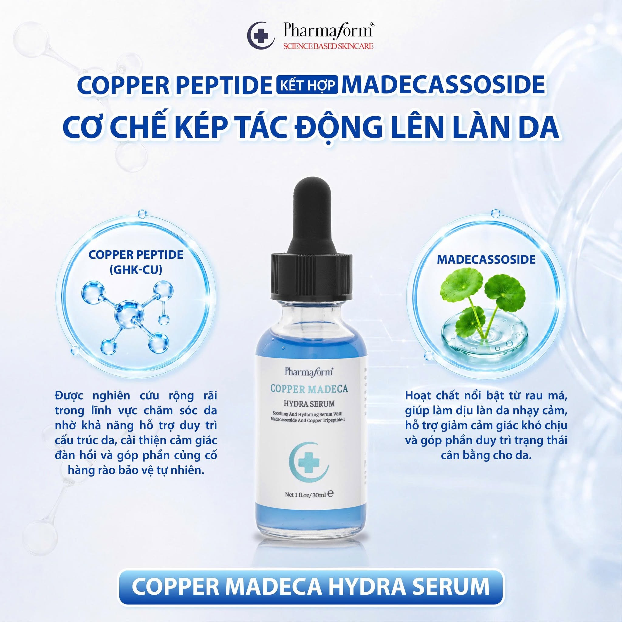 Tinh Chất Cấp Ẩm, Làm Dịu Da Pharmaform Copper Madeca Hydra Serum 30ml.jpg