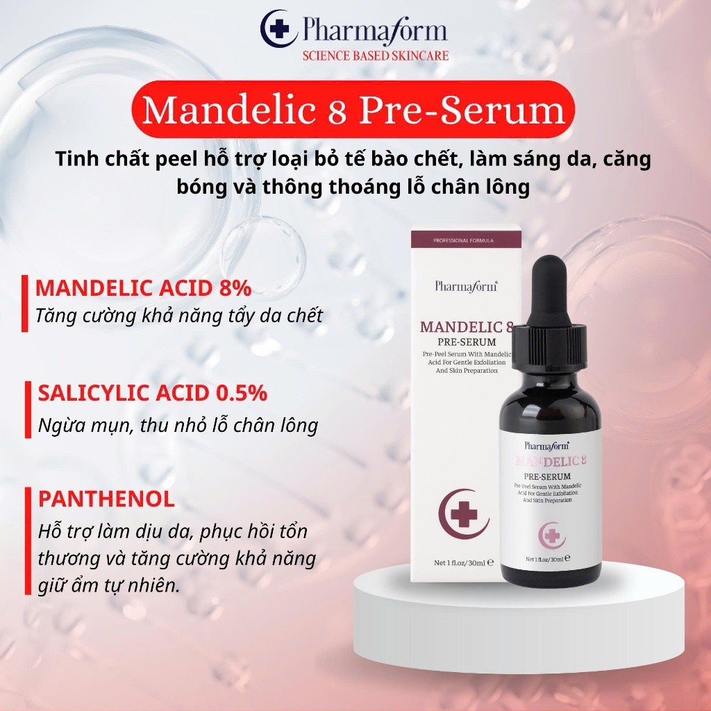 Tinh Chất Làm Sạch Tế Bào Chết, Thông Thoáng Lỗ Chân Lông Pharmaform Mandelic 8 Pre-Serum 8% Mandelic Acid 2.jpg