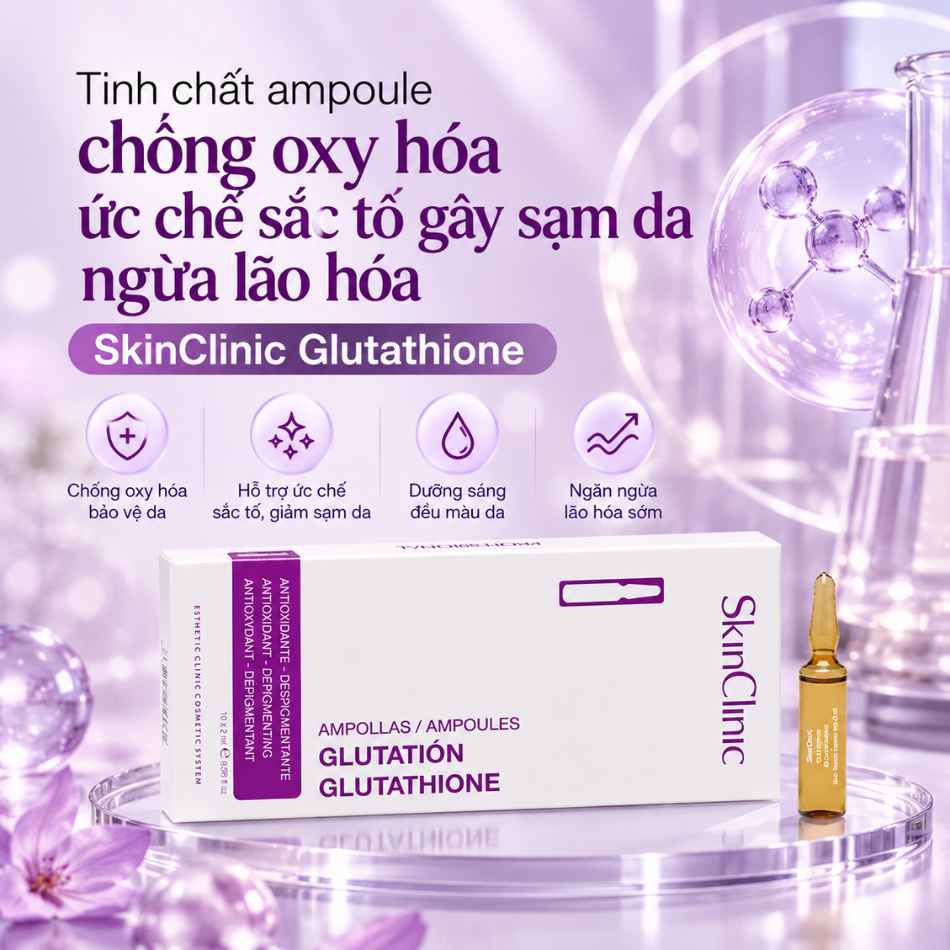 Tinh chất ampoule chống oxy hóa ức chế sắc tố gây sạm da ngừa lão hóa SkinClinic Glutathione (2).jpg
