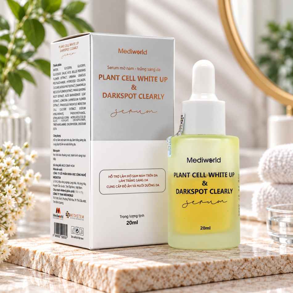Tinh chất hỗ trợ dưỡng sáng và làm mờ sạm nám Mediworld Plant Cell White Up & Darkspot Clearly (1).jpg