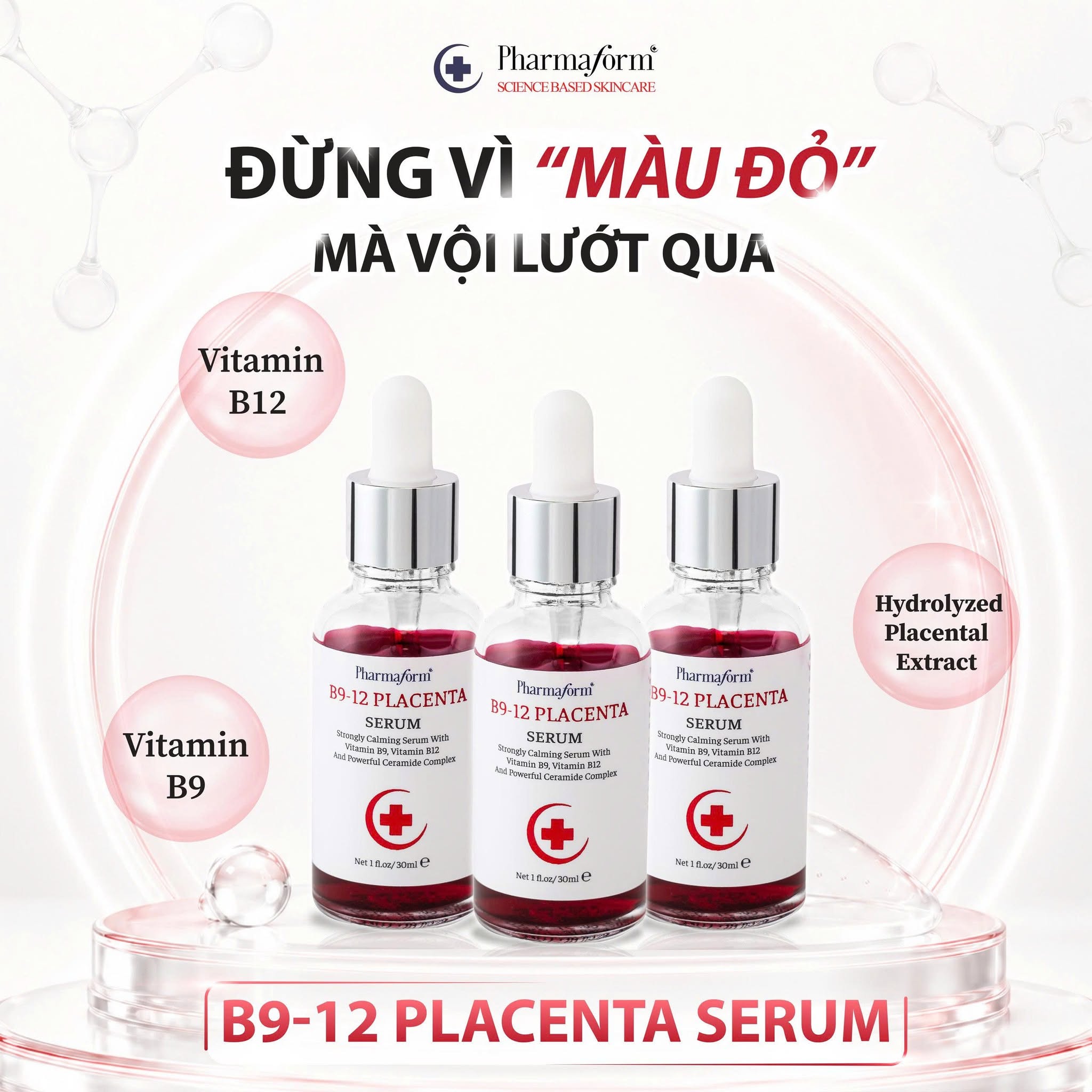 Tinh Chất Phục Hồi Cho Da Nhạy Cảm, Tổn Thương Pharmaform B9-12 Placenta Serum.jpg